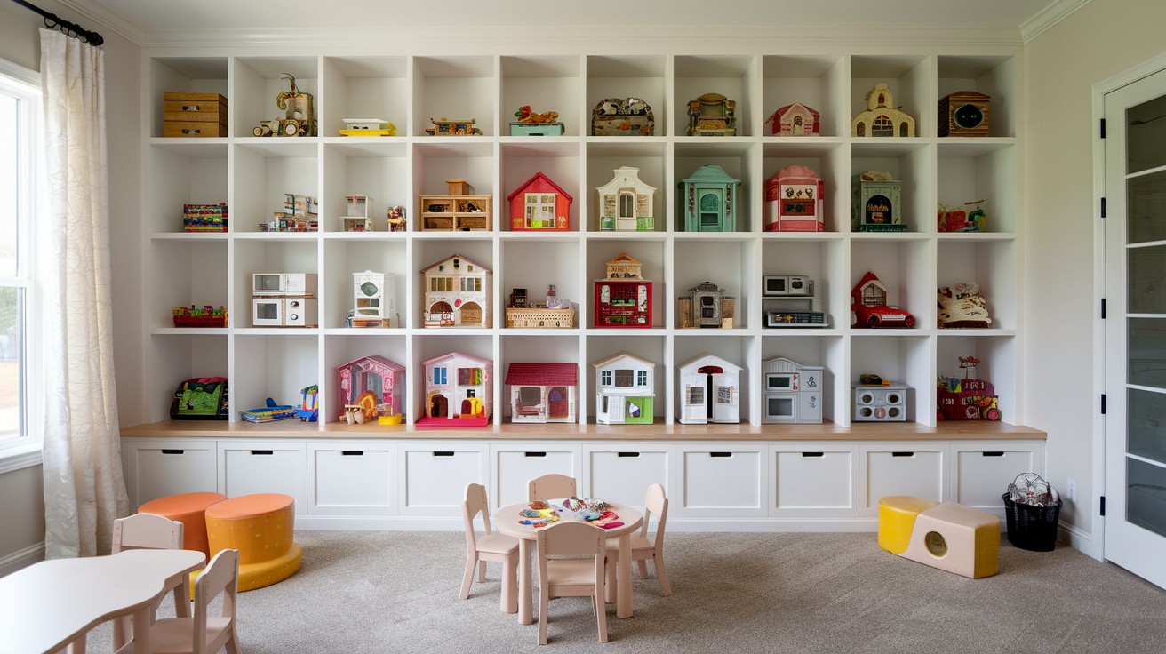 Custom Wall-to-Wall Cubbies