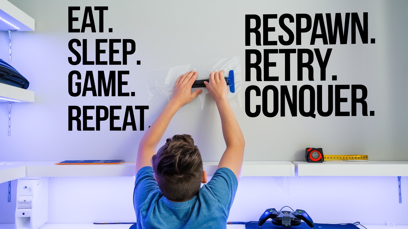 DIY Gaming Quote Decals