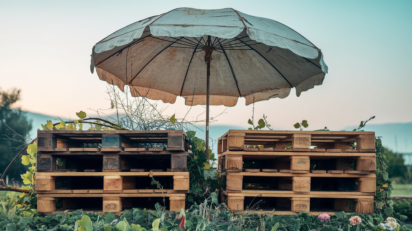 DIY Pallet Wood Umbrella