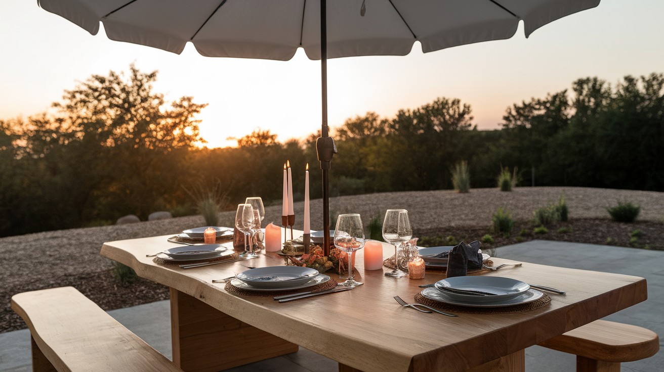 DIY Patio Table Umbrella Support