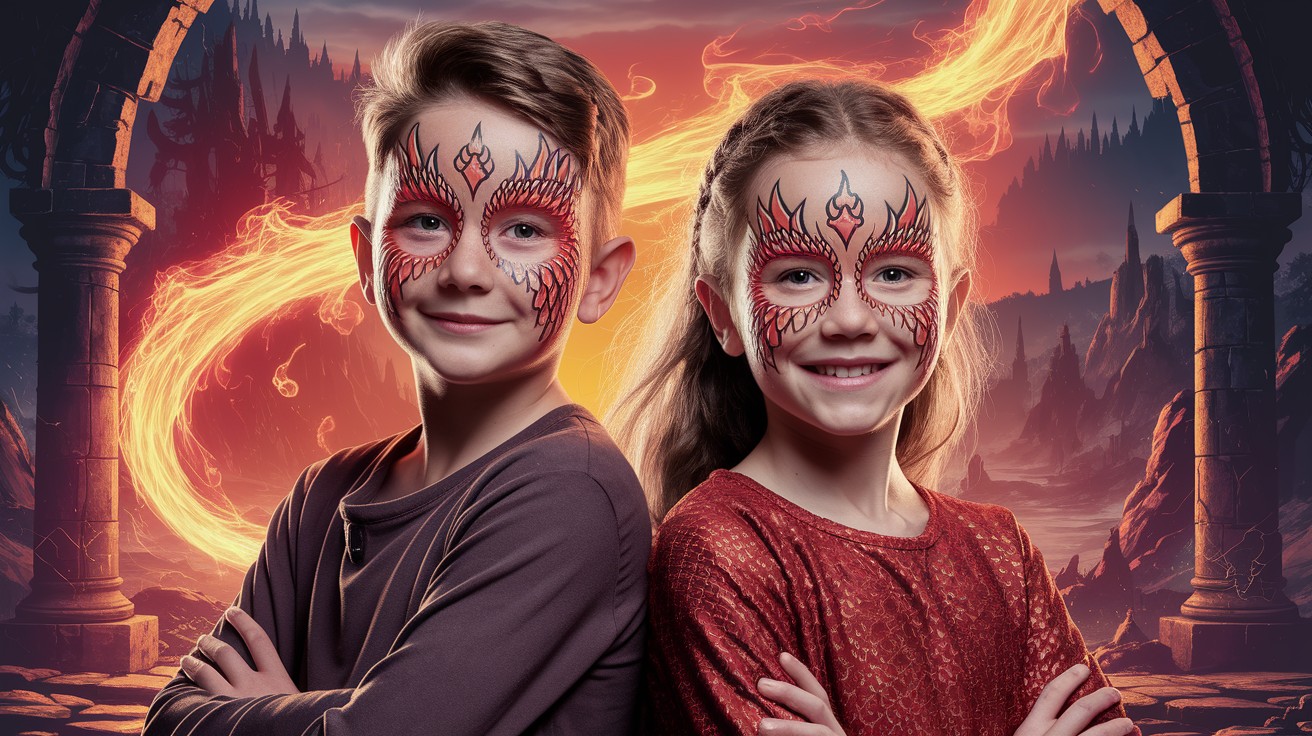 Dragon Theme Face Paint