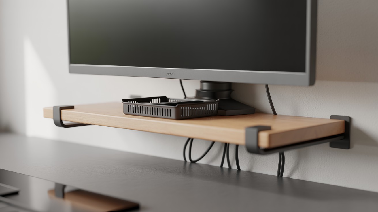 Floating Monitor Shelf