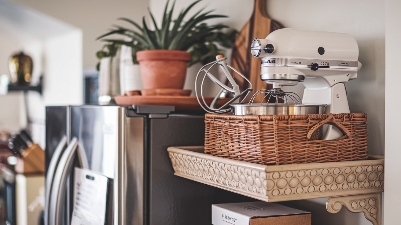 Fridge-Top Shelf with Decorative