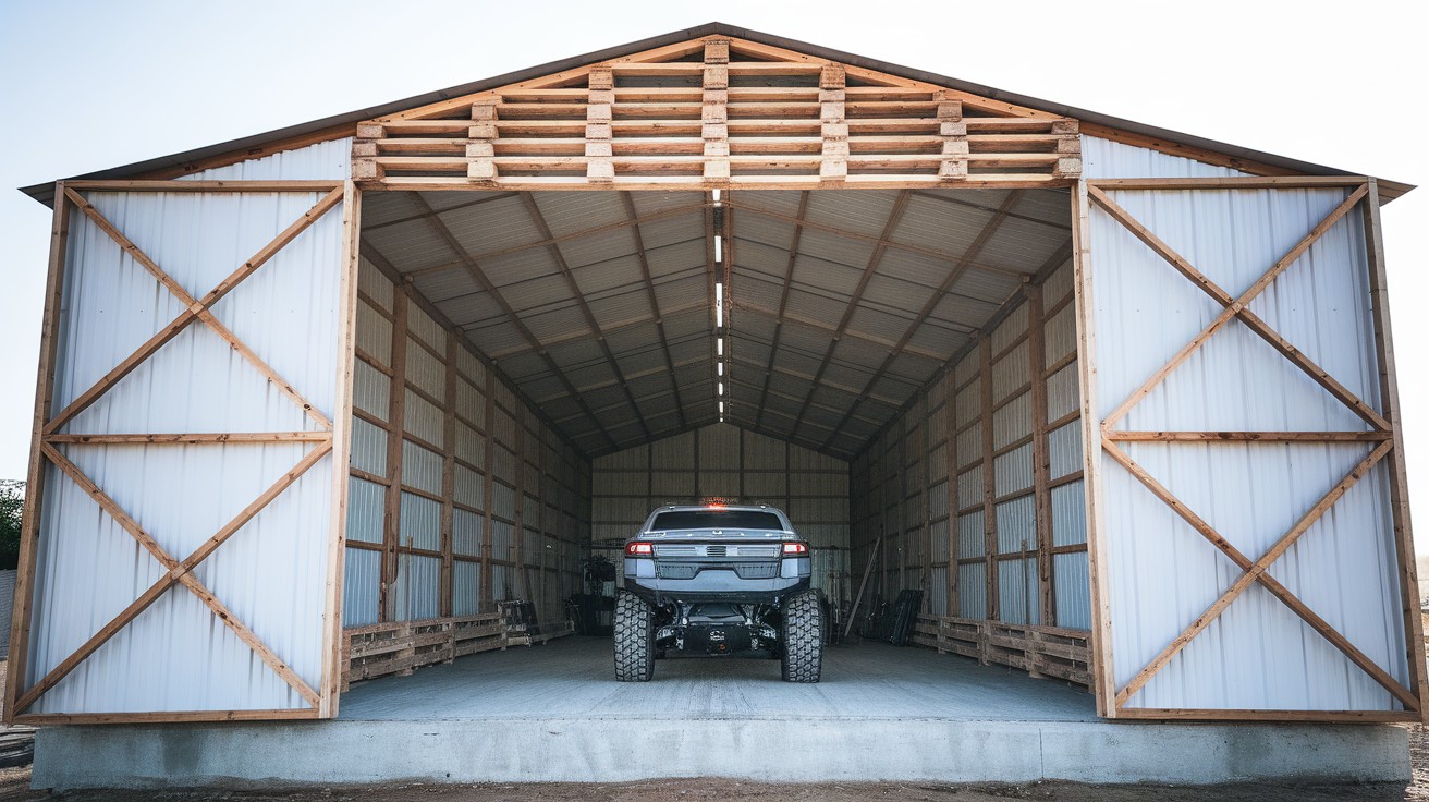 Heavy-Duty Pallet Garage Shed