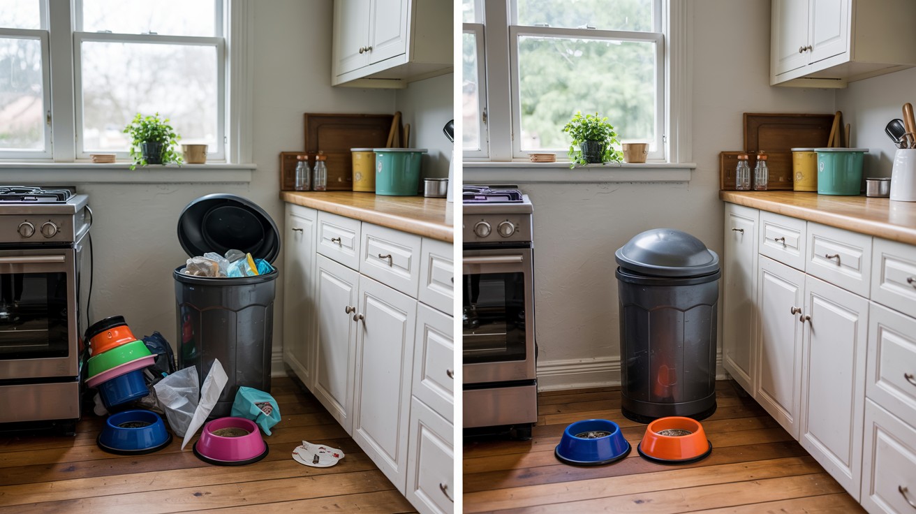 Hide Trash Cans and Pet Bowls