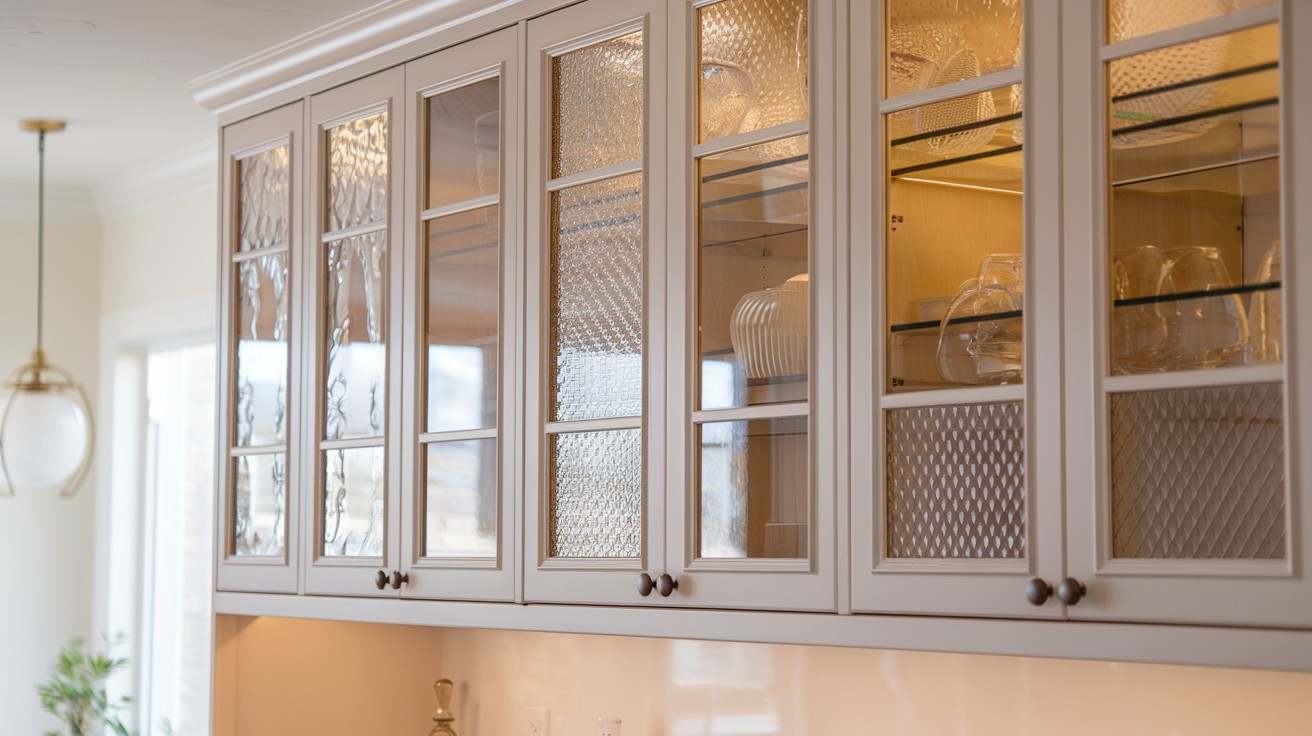 Install Glass Inserts in Upper Doors