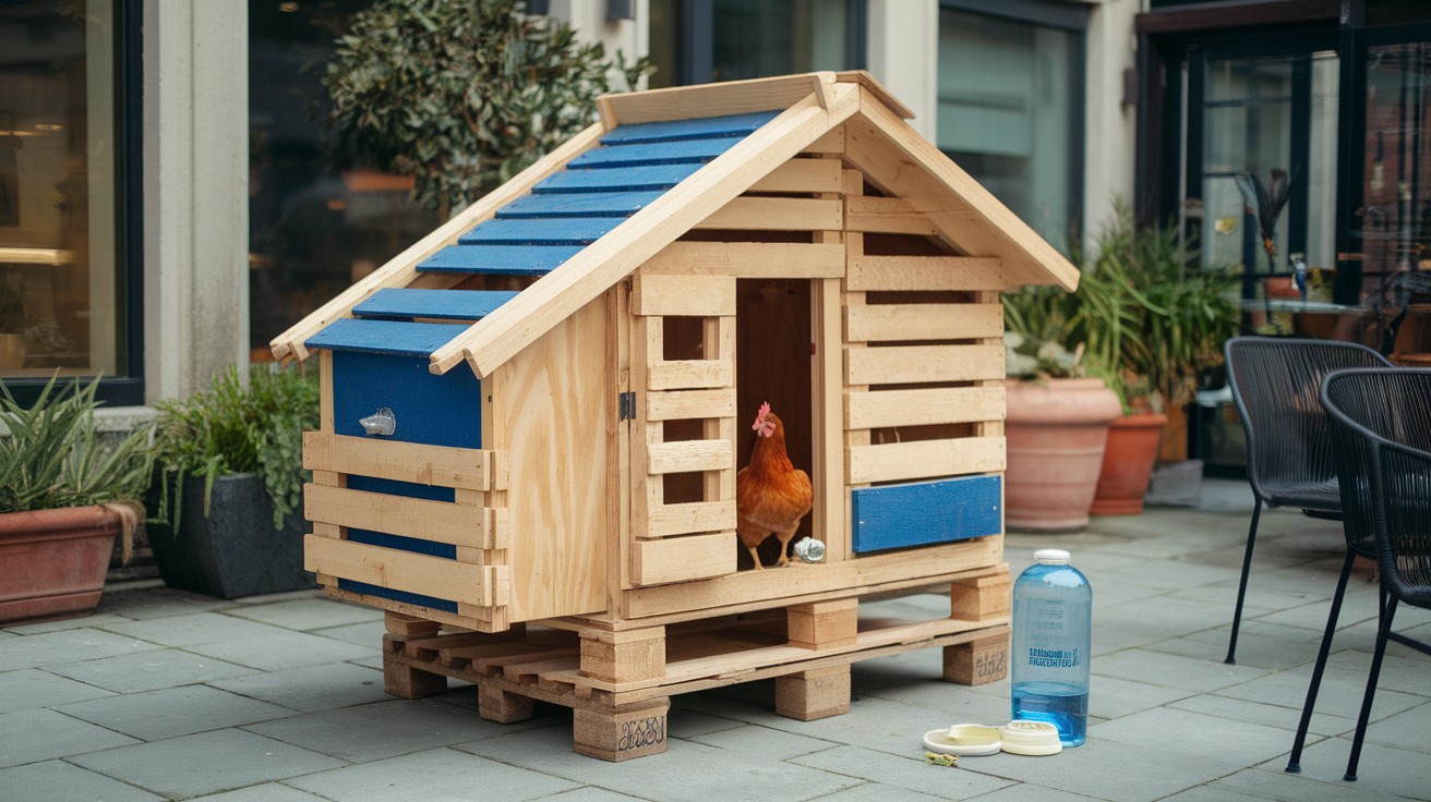 Mini Urban Pallet Coop for 2-3 Chickens