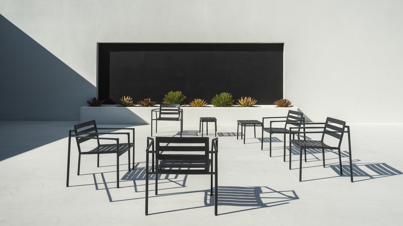 Minimalist White Patio