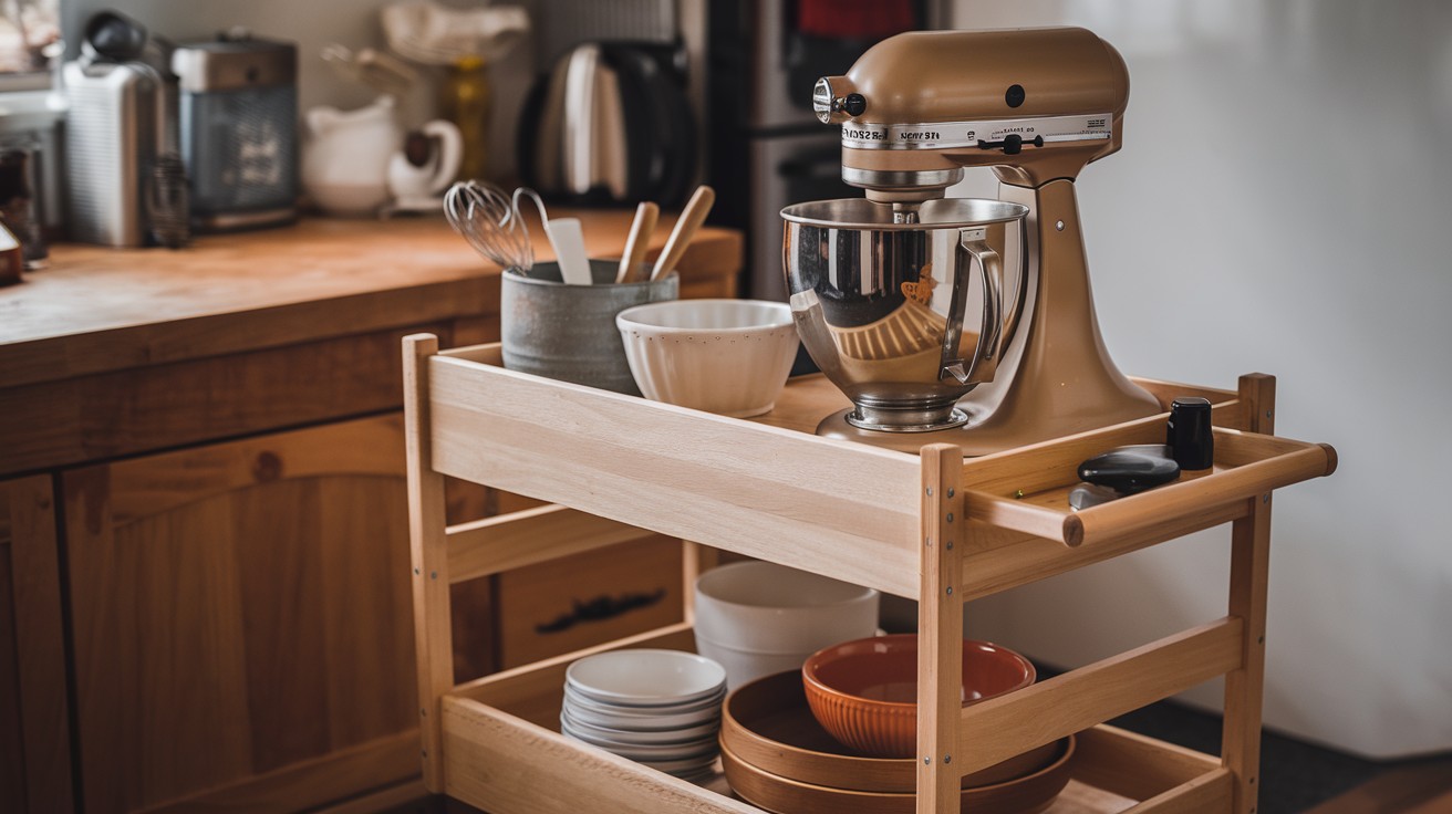 Mixer on a Butcher Block