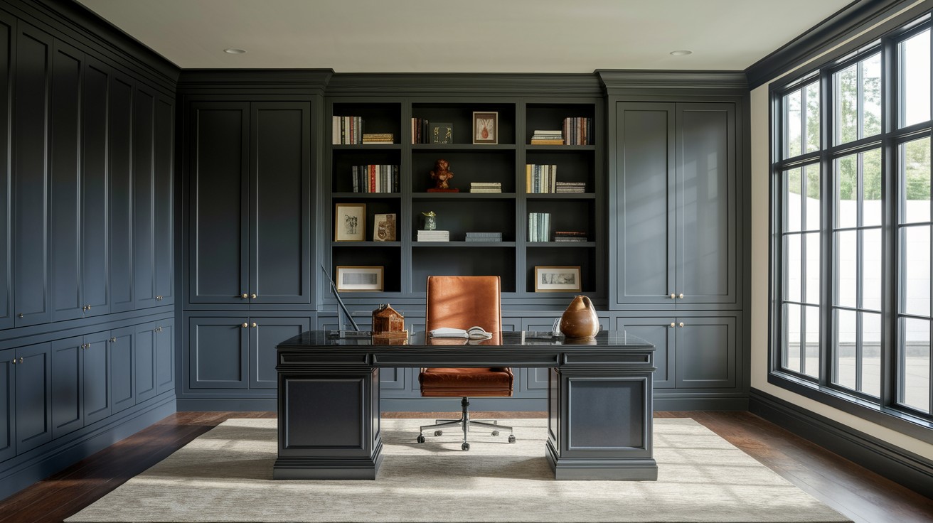 Moody Home Office Built-Ins