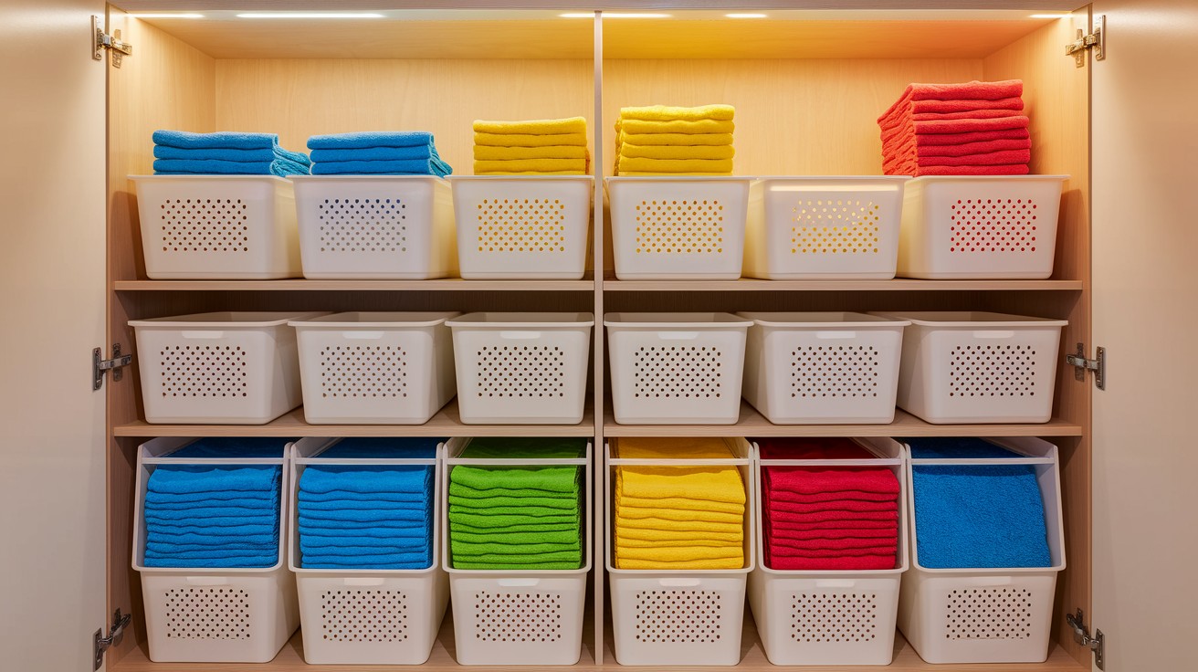 Organize Microfiber Cloths and Towels