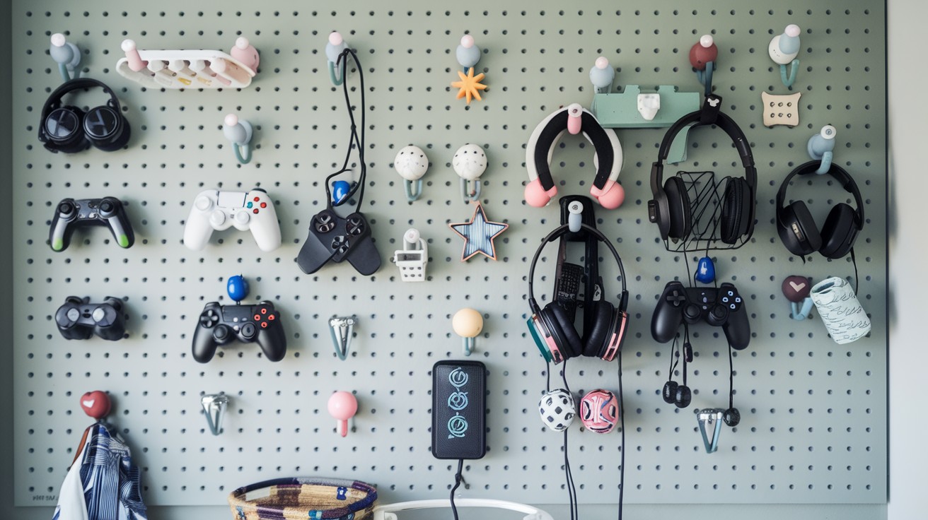 Pegboard Gaming Wall