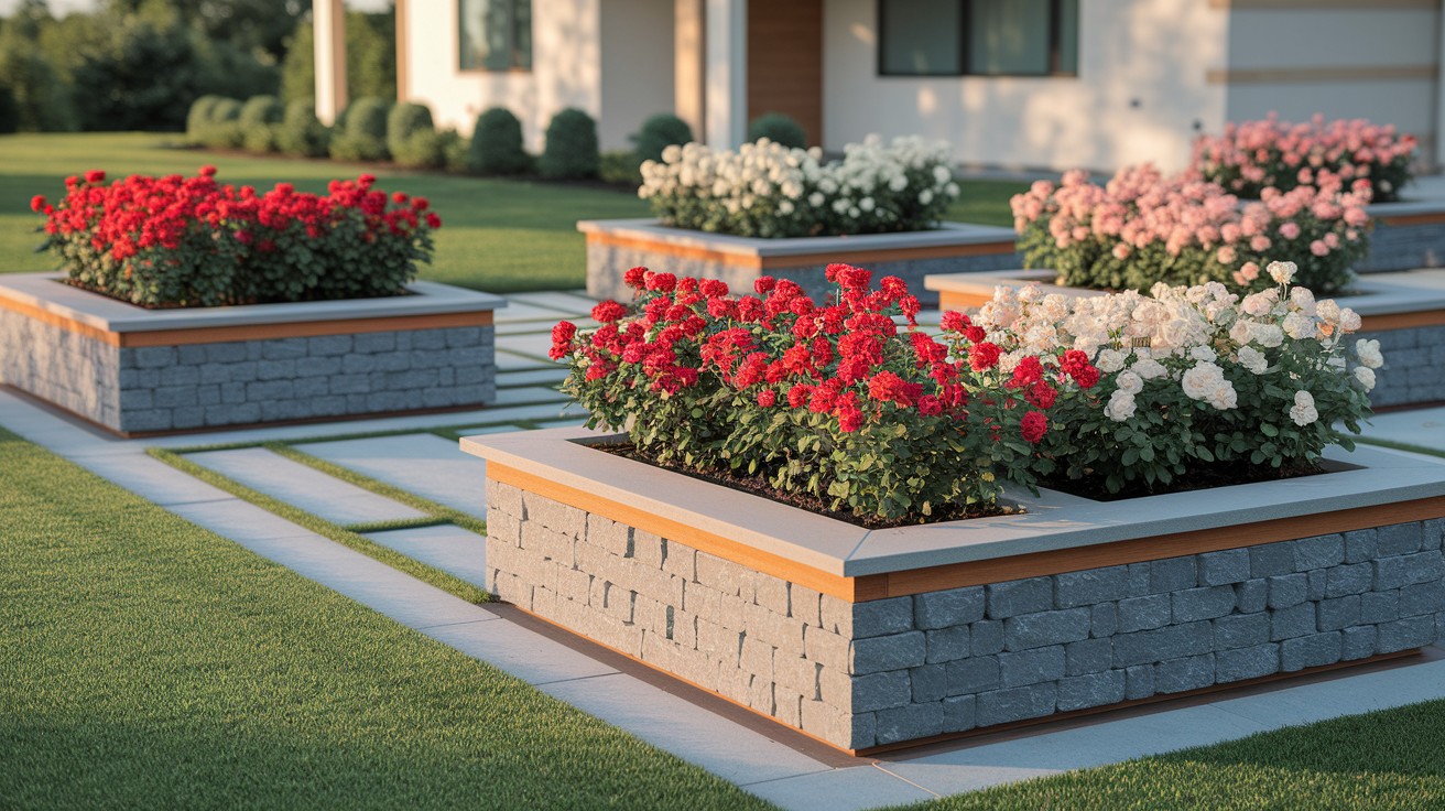 Raised Rose Beds for Modern Appeal