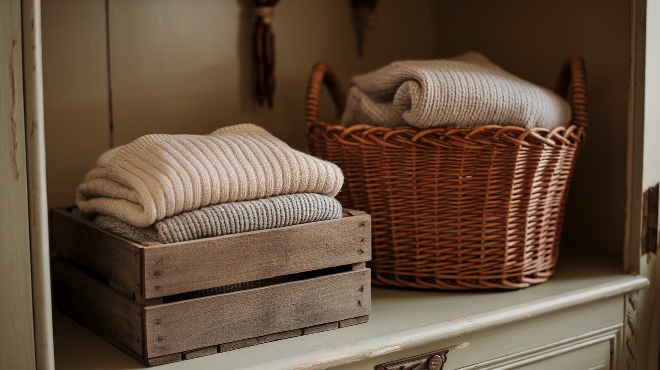 Repurposed Baskets and Crates