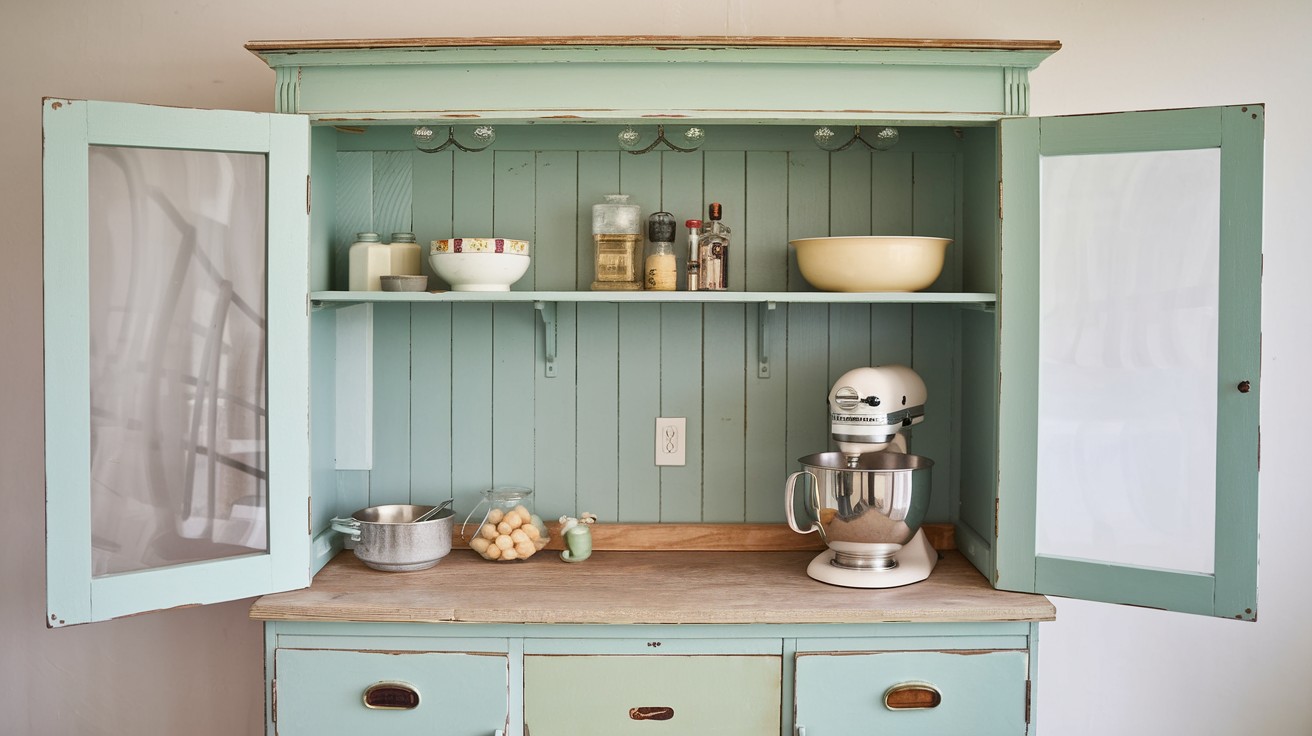 Repurposed Cabinet Mixer Station