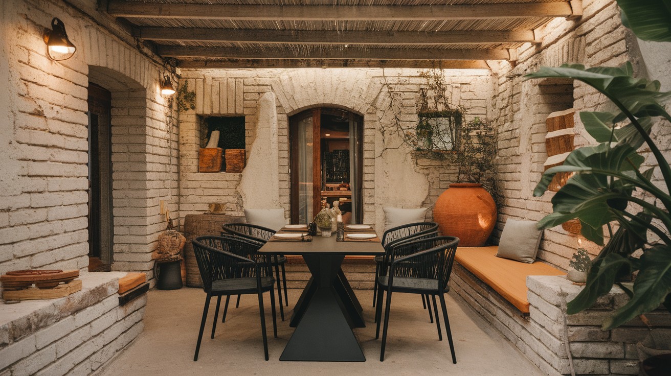 Rustic Whitewashed Brick Paired