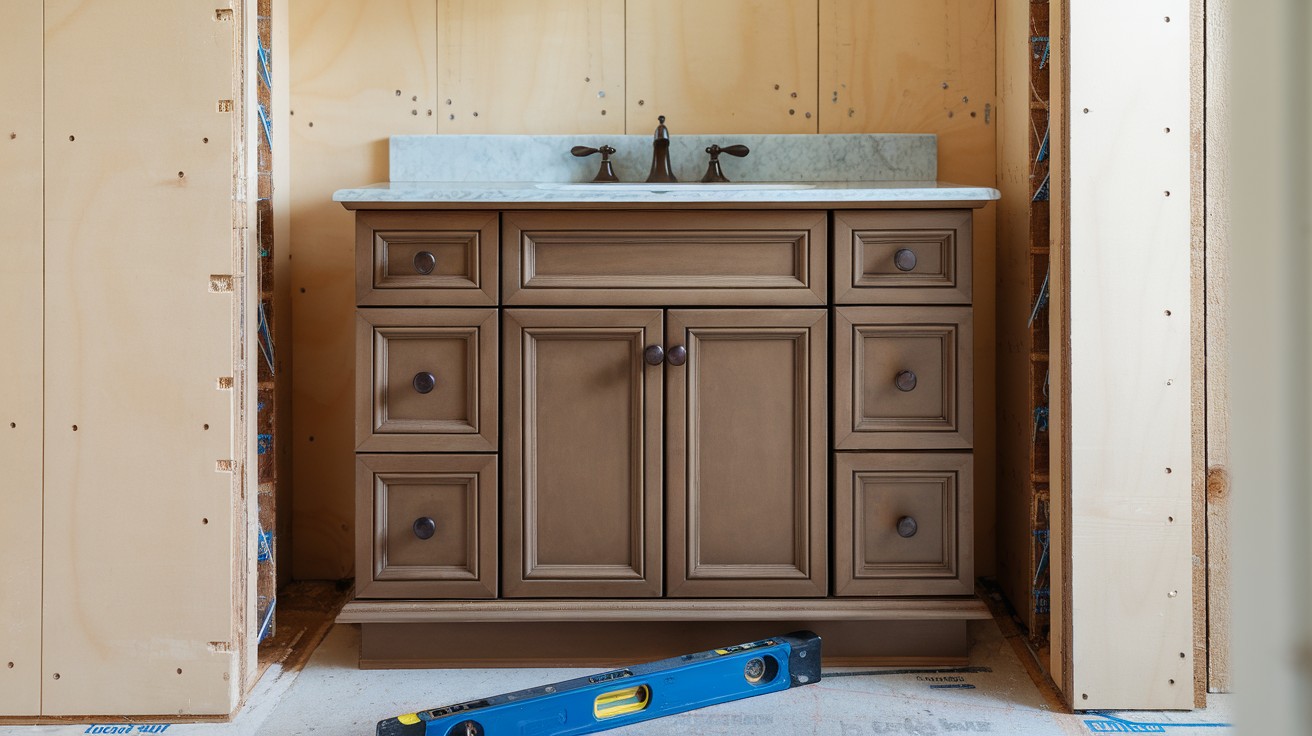 Set the Vanity in Place