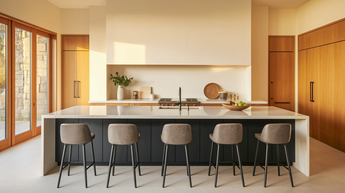 Statement Island with Iron Ore Base Cabinets