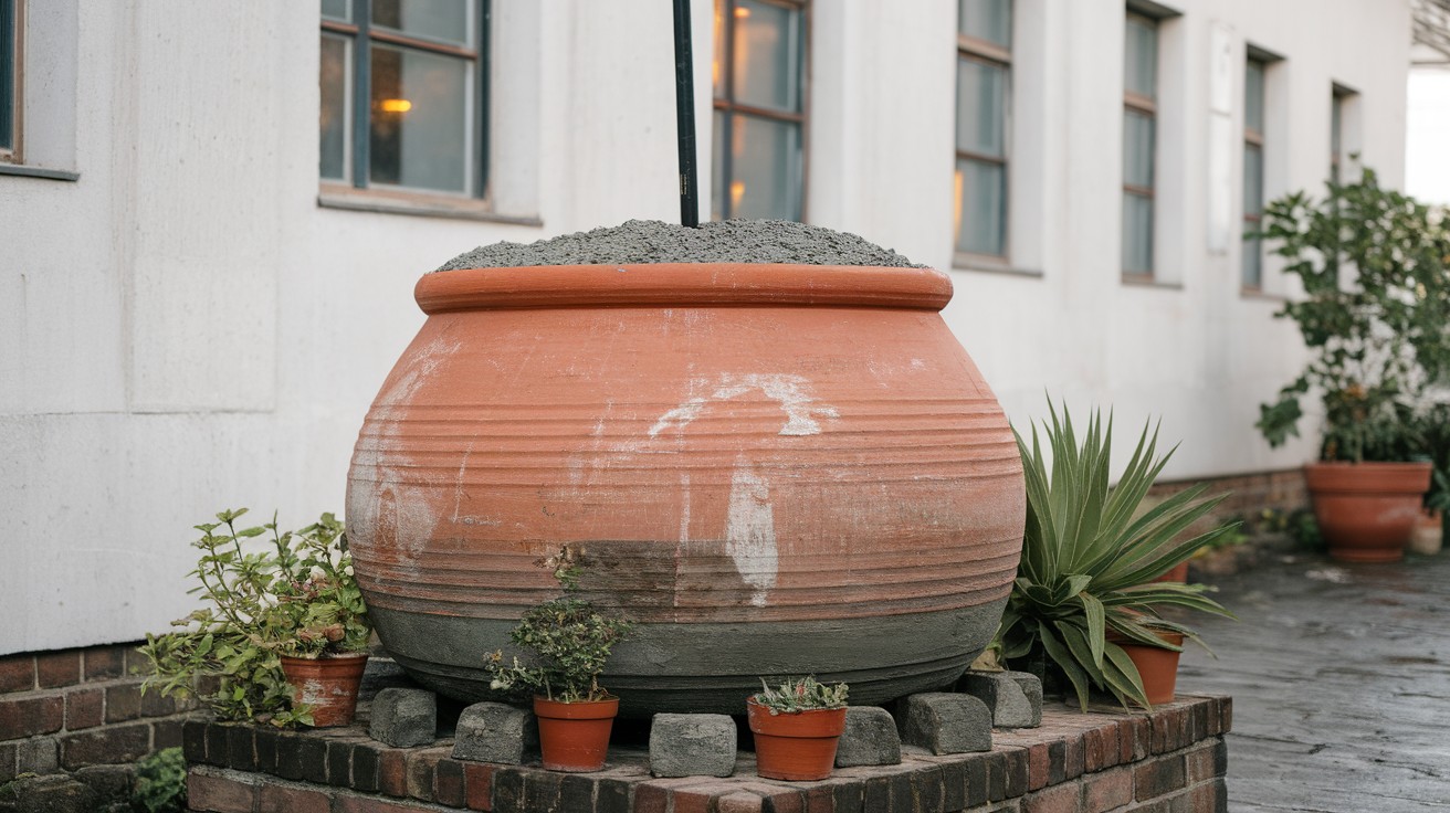 Terra Cotta Pot Filled