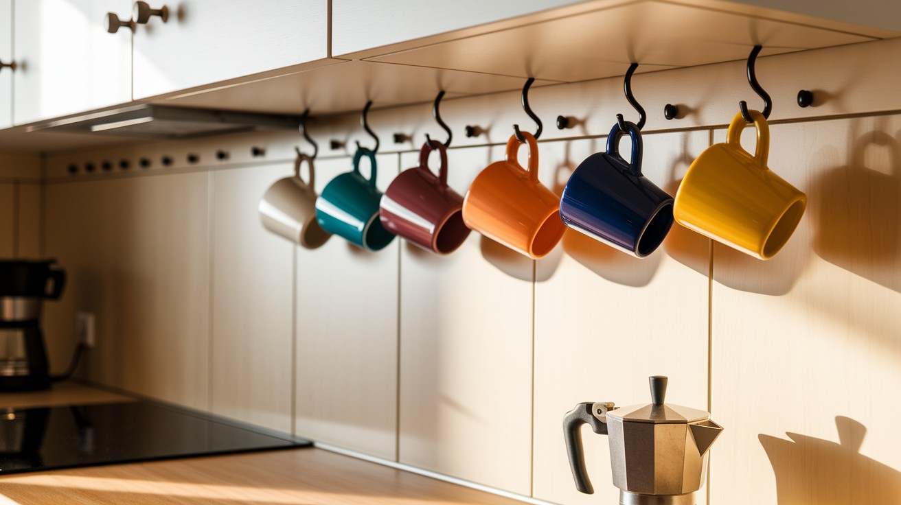 Under-Cabinet Mug Hooks