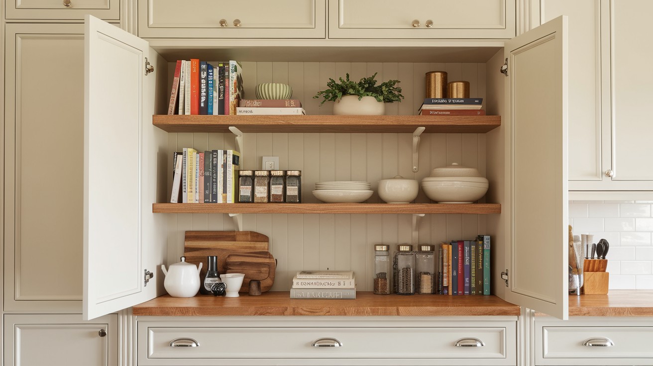 Use the End Panel as Open Shelving