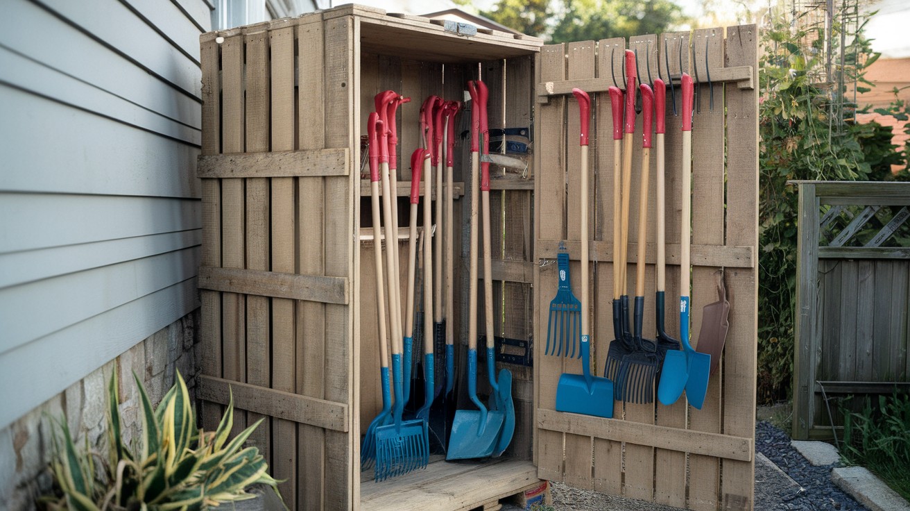 Vertical Pallet Storage Shed