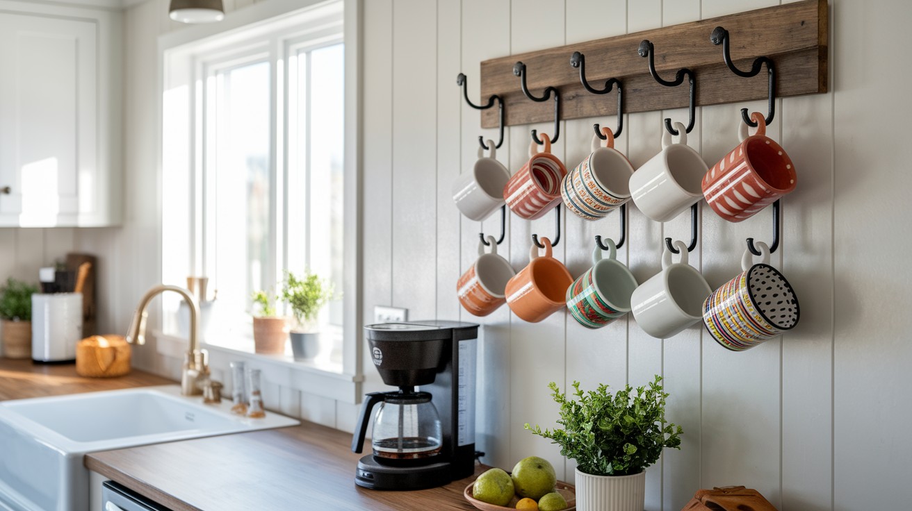 Wall-Mounted Mug Racks