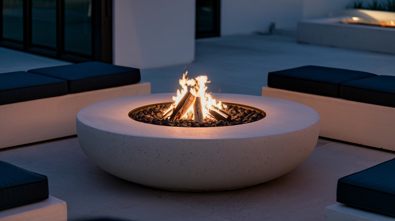 White Concrete Fire
