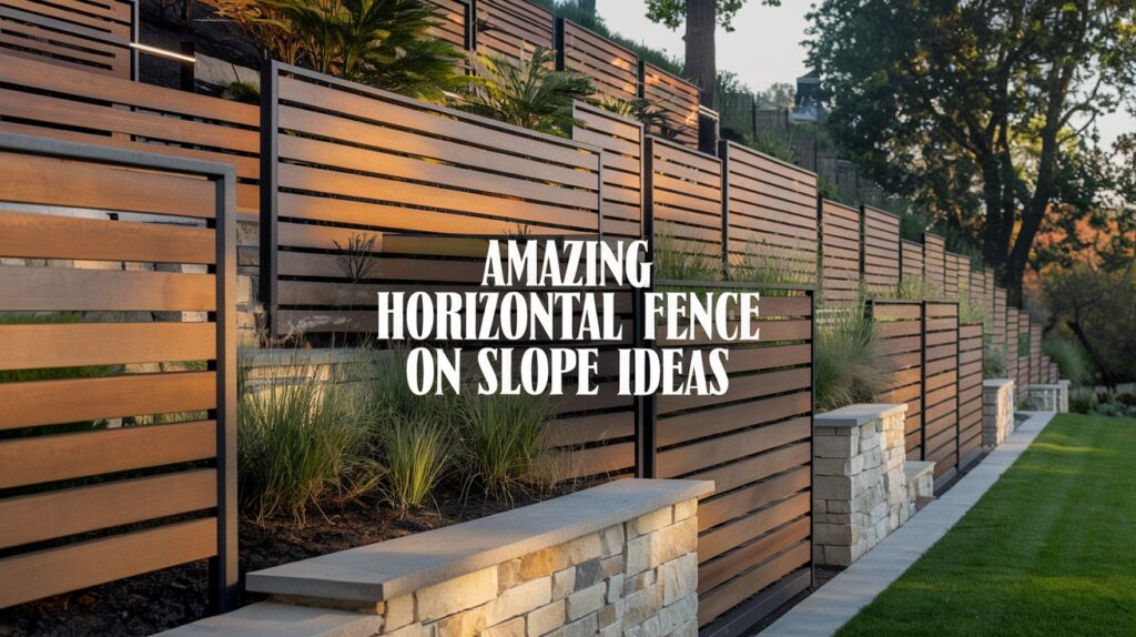 33 Amazing Horizontal Fence on Slope Ideas + Tips