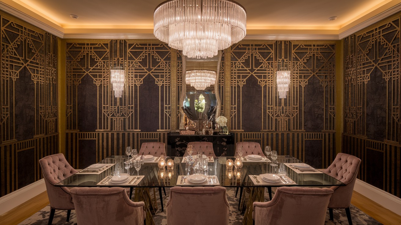  Art Deco Metallic Wallpaper for a Glam Look