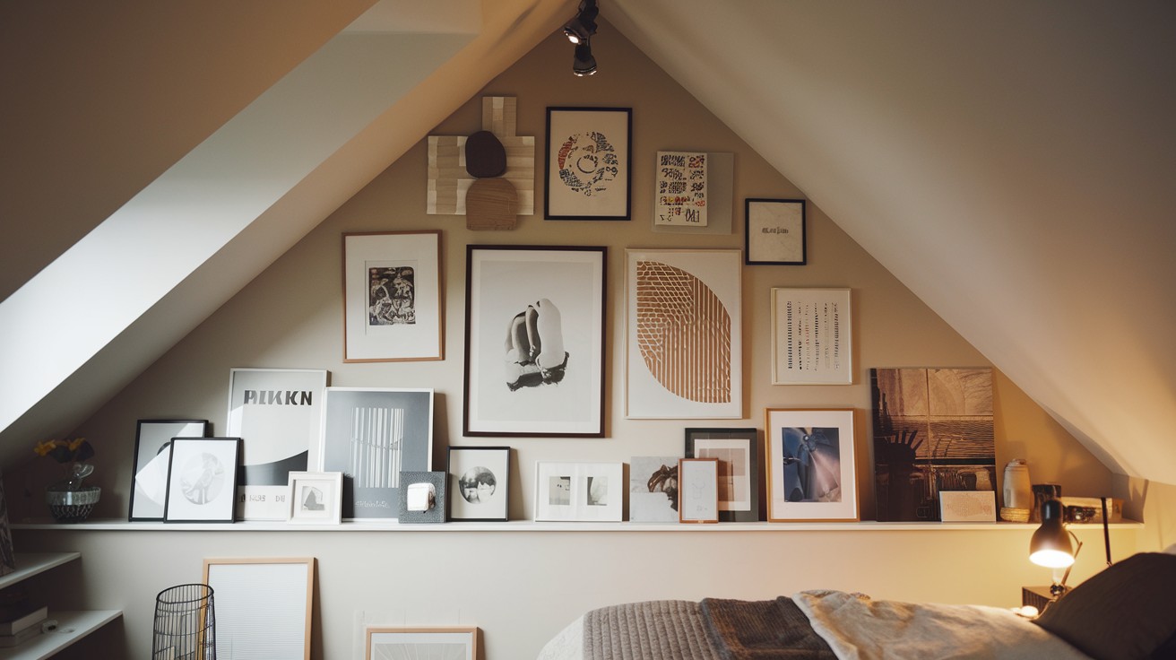 Artistic Retreat With a Gallery Wall on the Slant