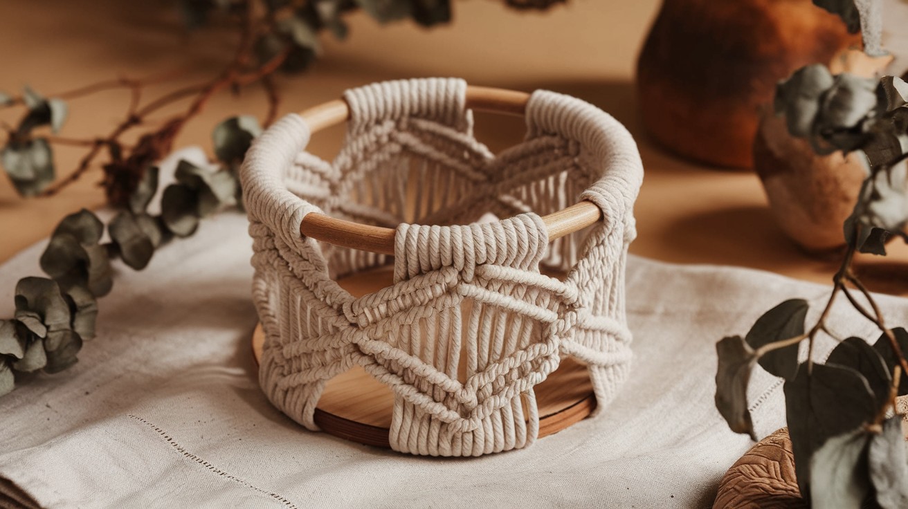 Boho Macramé Napkin Ring Stand