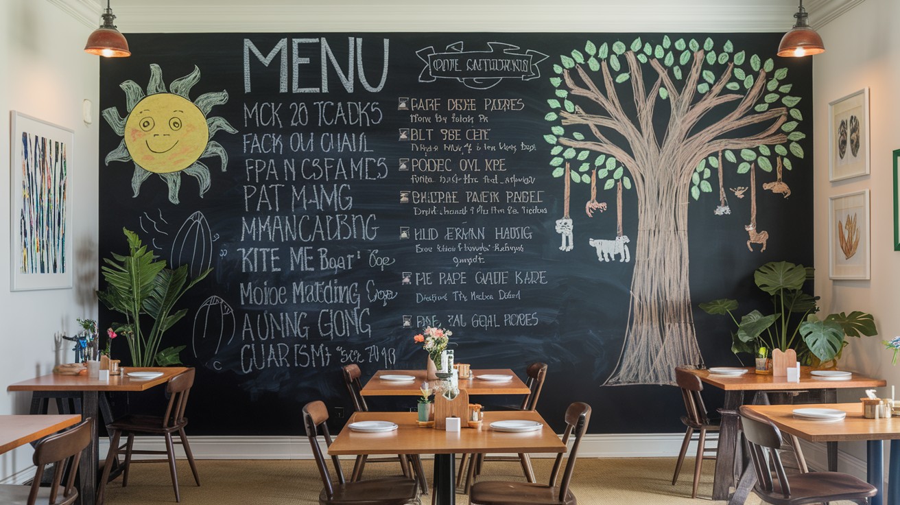 Chalkboard Wall for an Interactive Dining Space