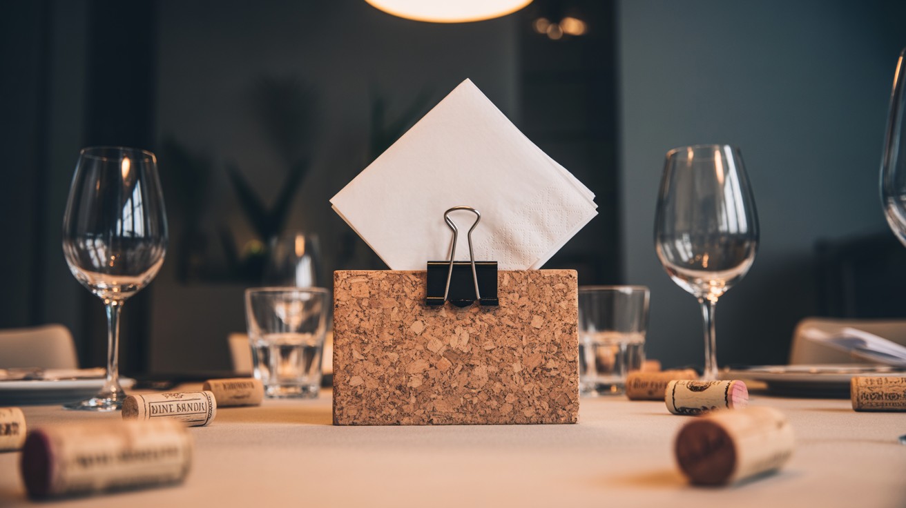 Cork Board + Metal Clip Style Holder