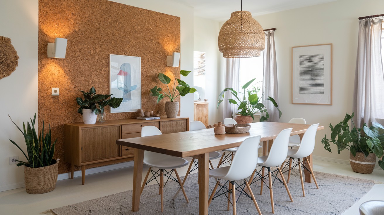Cork Wall for Warmth, Texture & Acoustic Softness