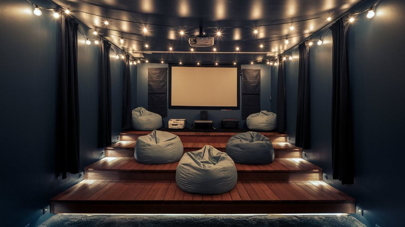 Cozy Home Theater on a Budget