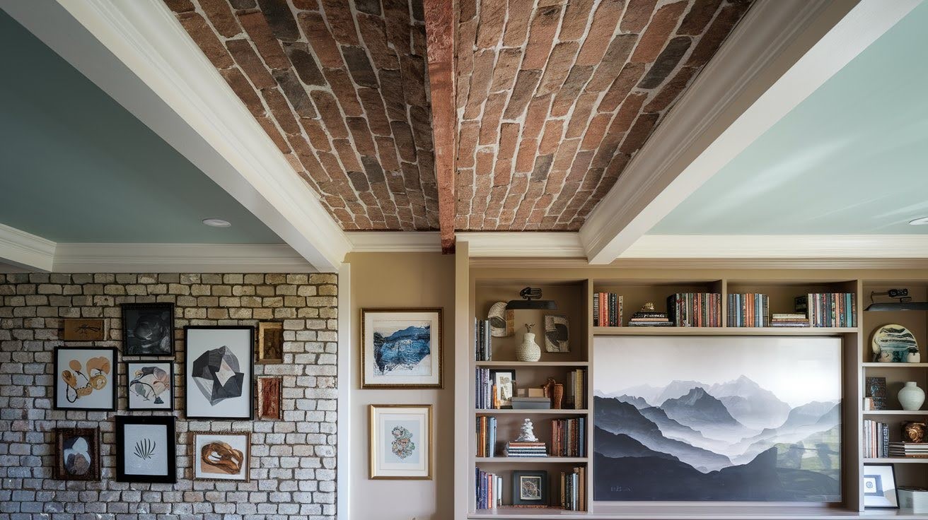 Create an Accent Wall to Distract from the Ceiling