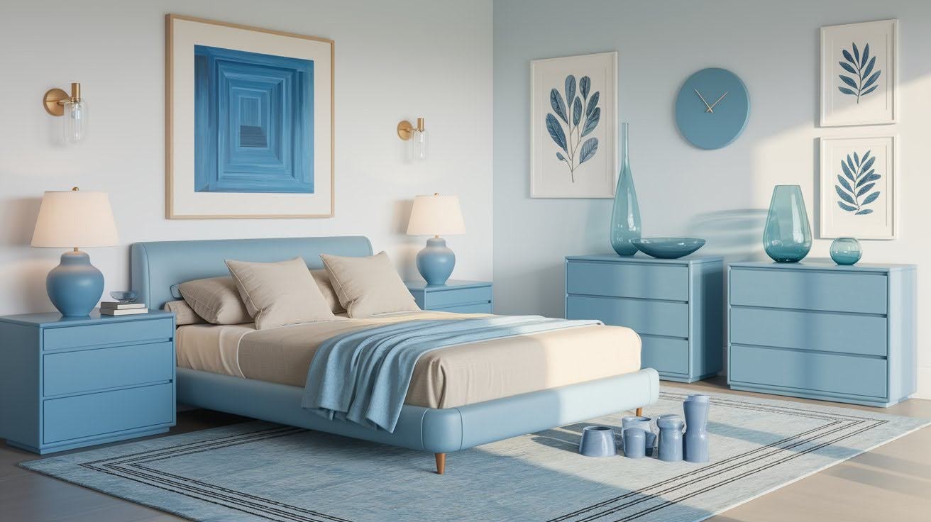 Decorative Accents in Light Blue