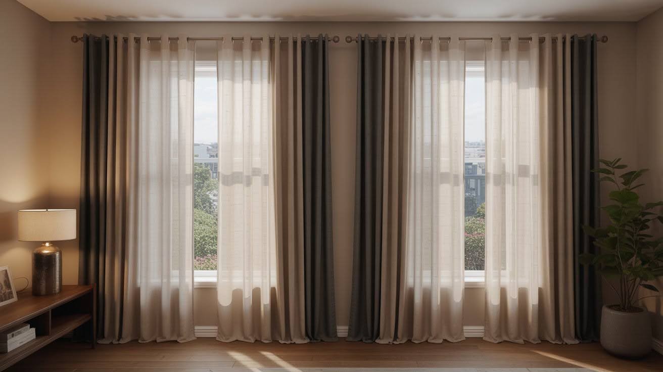 Double Curtain Rods