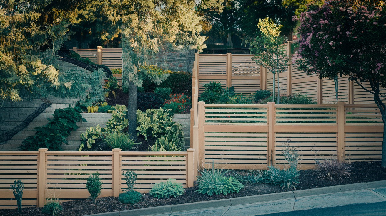  Double-Sided Horizontal Fence for Neighbor-Friendly Privacy