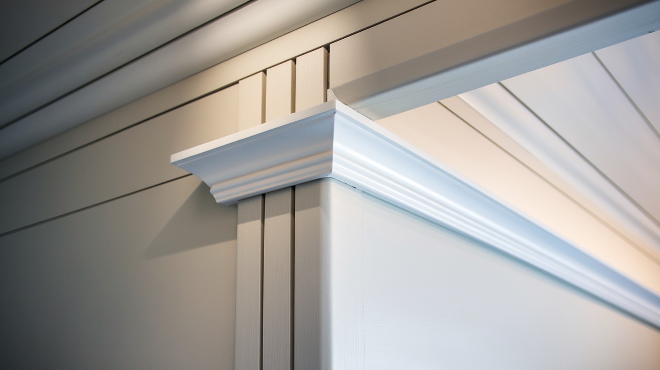 Drywall Corner Beads Painted to Match Shiplap