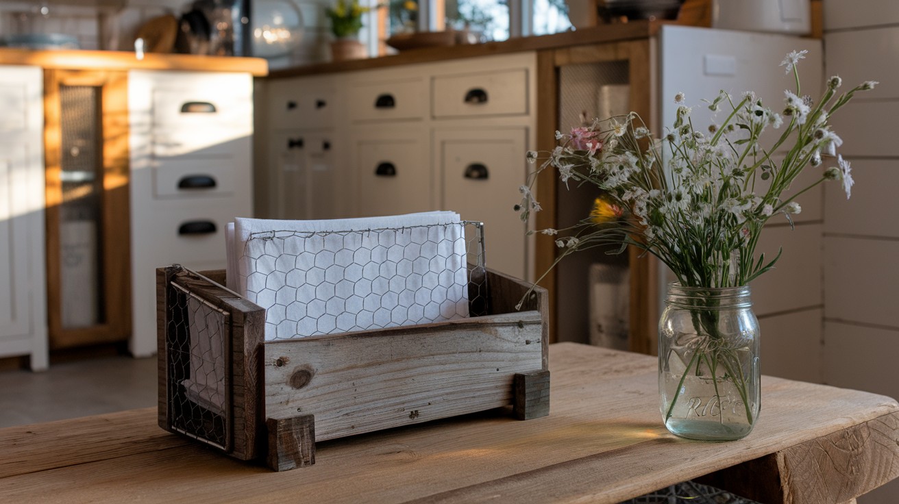 Farmhouse Chicken Wire Holder