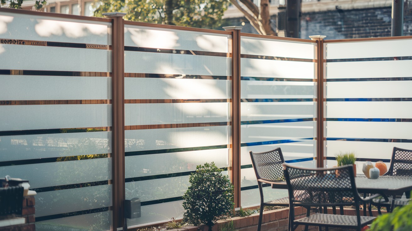 Frosted Acrylic Top Panels Over Horizontal Boards