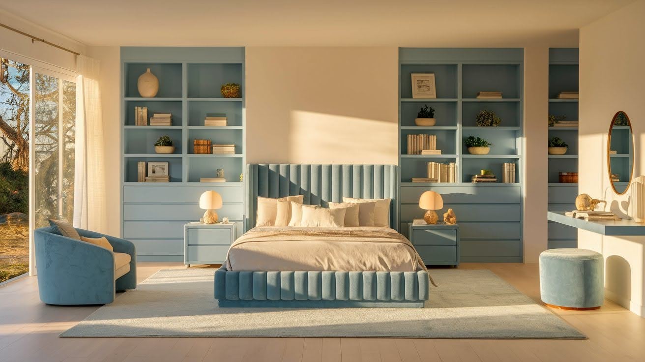 Furniture and Upholstery in Light Blue