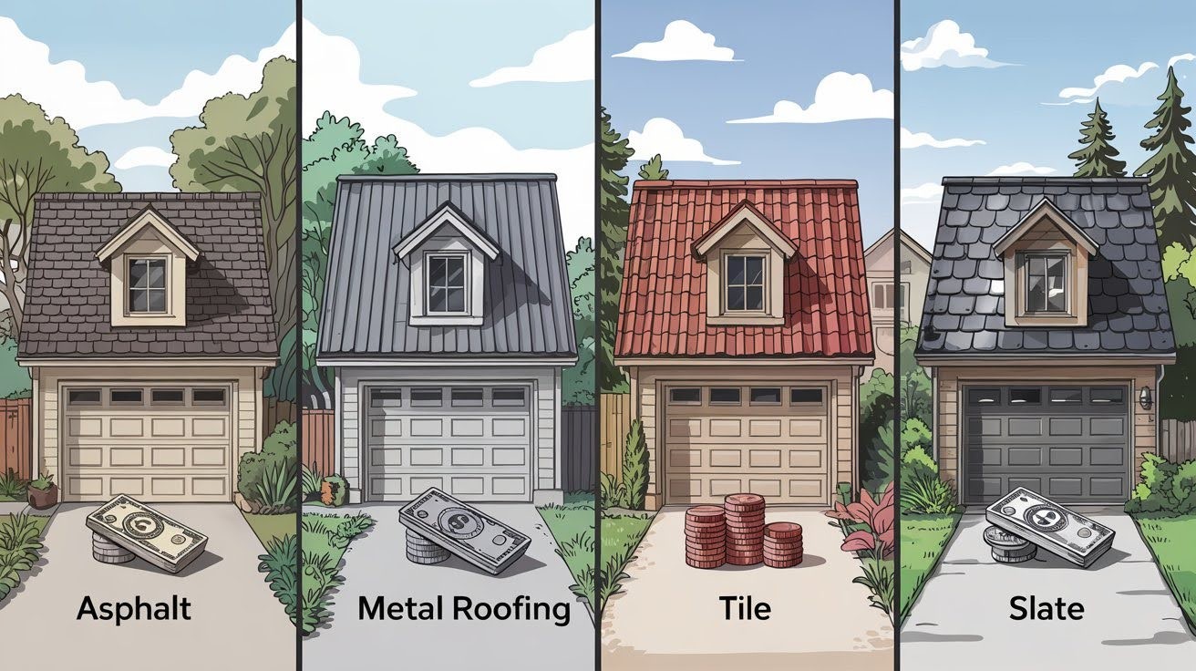 Garage Roof Cost by Material Type