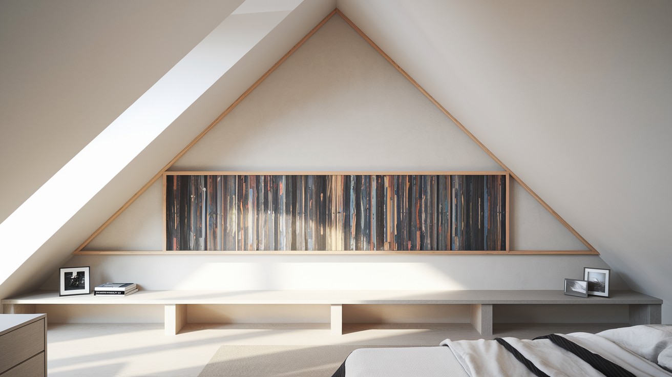 Hang Large Art on the Sloped Wall for Drama