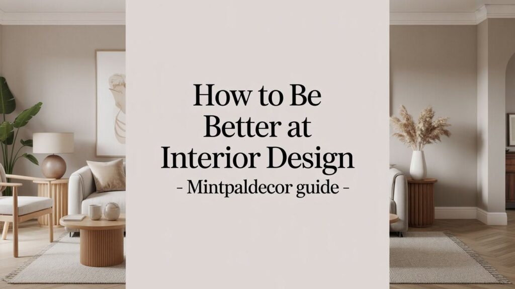 How to Be Better at Interior Design