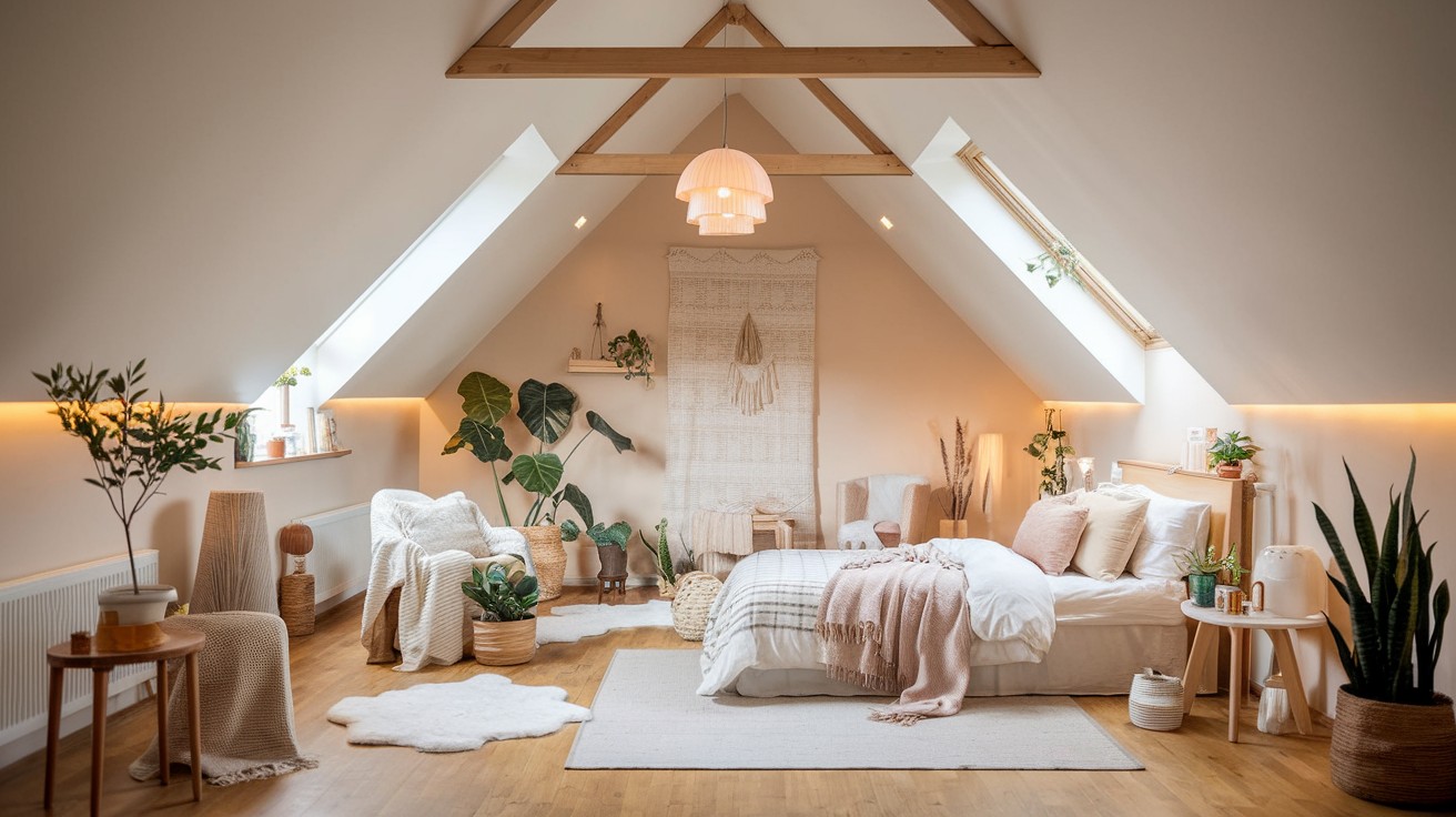How to Design a Slanted Ceiling Bedroom