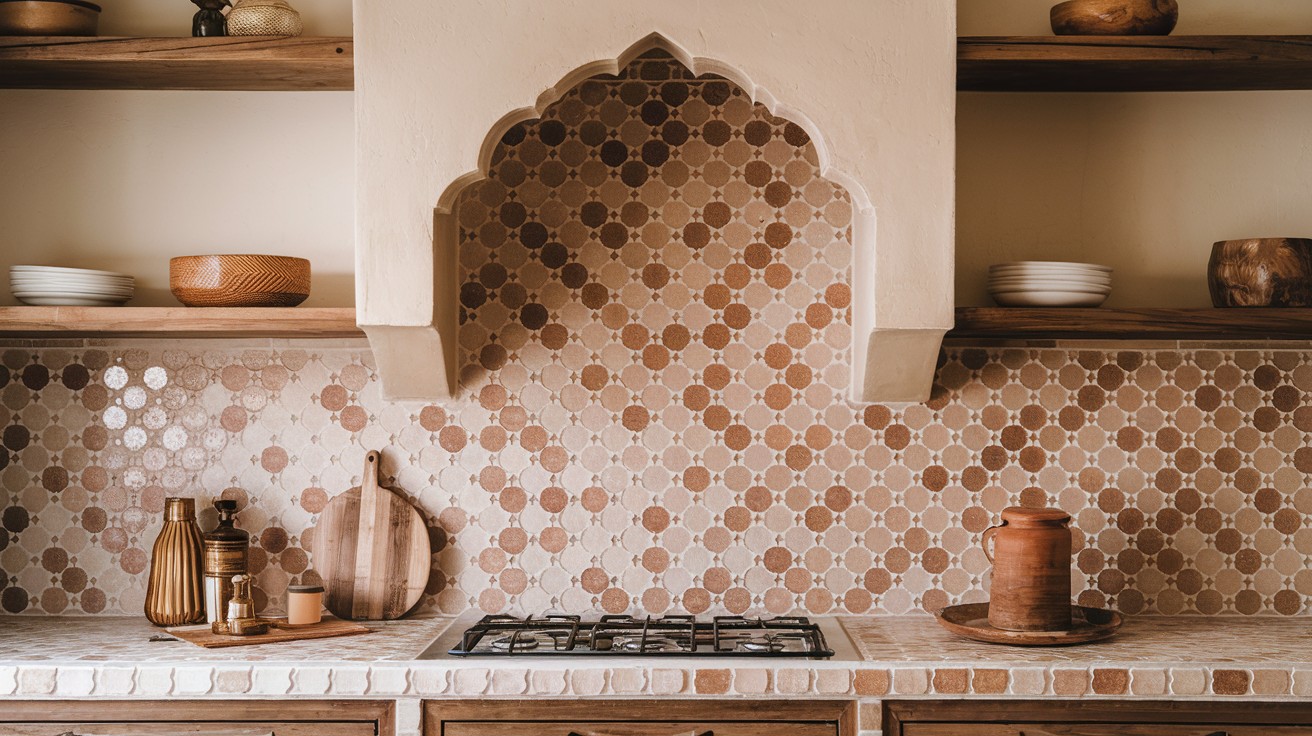 Install zellige tiles in desert or mossy tones