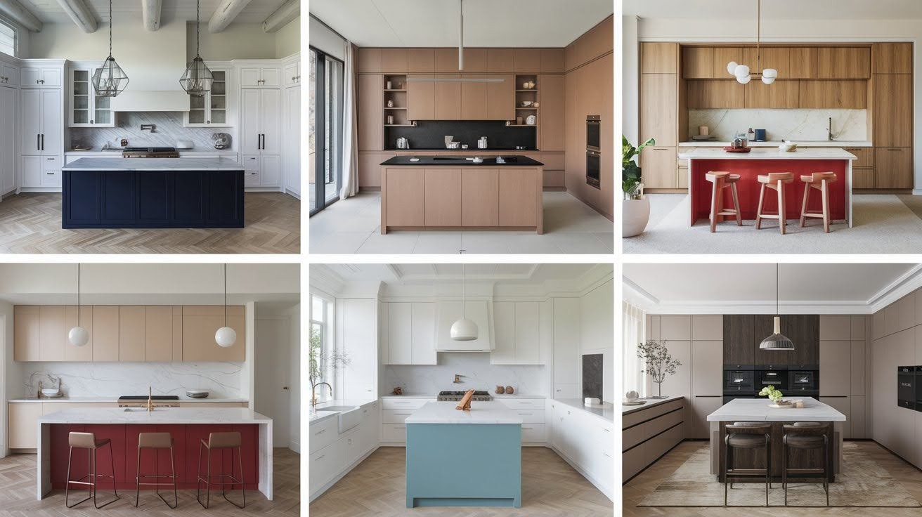 Kitchen Island-Focused Two-Tone Ideas